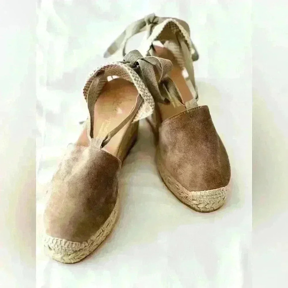 Lara Espadrilles Shoes - Lara Espadrilles Closed Toe Wedge Tie-Up Sandal Size 38 or US 7